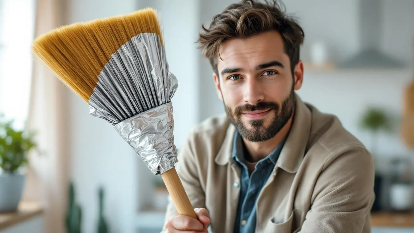 Alufolie am Besen: Warum dieser seltsame Putz-Trick gerade das Internet erobert