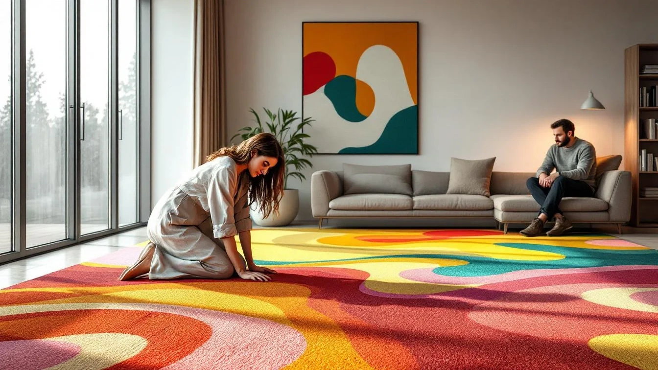 Bunte Teppiche: Vergessen Sie starre Muster – Dieser Trend macht Ihr Wohnzimmer zum Kunstwerk