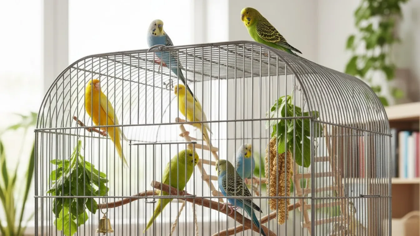 Ratgeber für Vogelbesitzer: Wie viel Platz Wellensittiche und Kanarienvögel in ihrem Käfig benötigen und wie man ihre Lebensqualität verbessern kann.